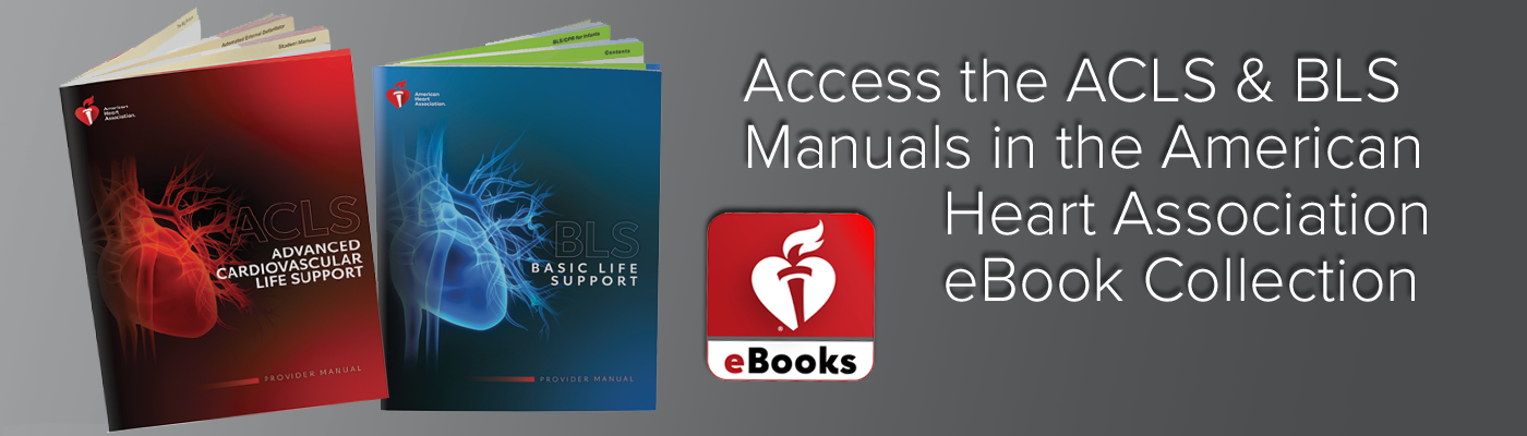 ACLS and BLS Manuals are Available Online Banner Image