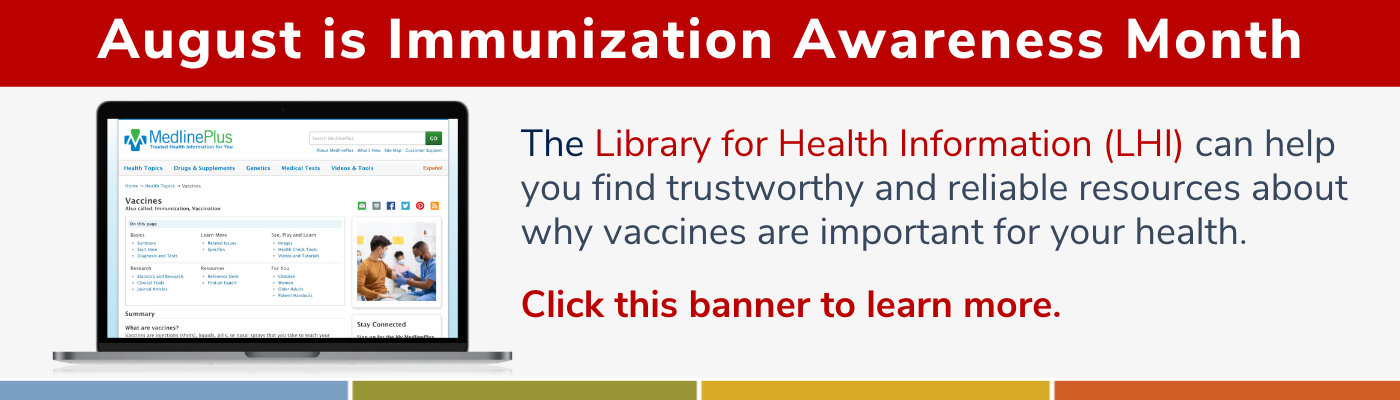 Click this banner to learn more about the LHI's immunization resources.