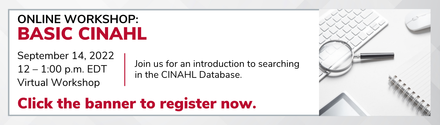 HSL Virtual Workshop Basic CINAHL September 14th