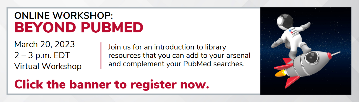 Register for March 20th Beyond PubMed