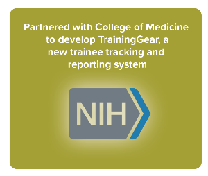 An image showing TrainingGear development and the NIH logo