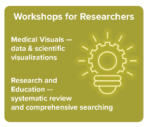An image showing that workshops were held for researchers