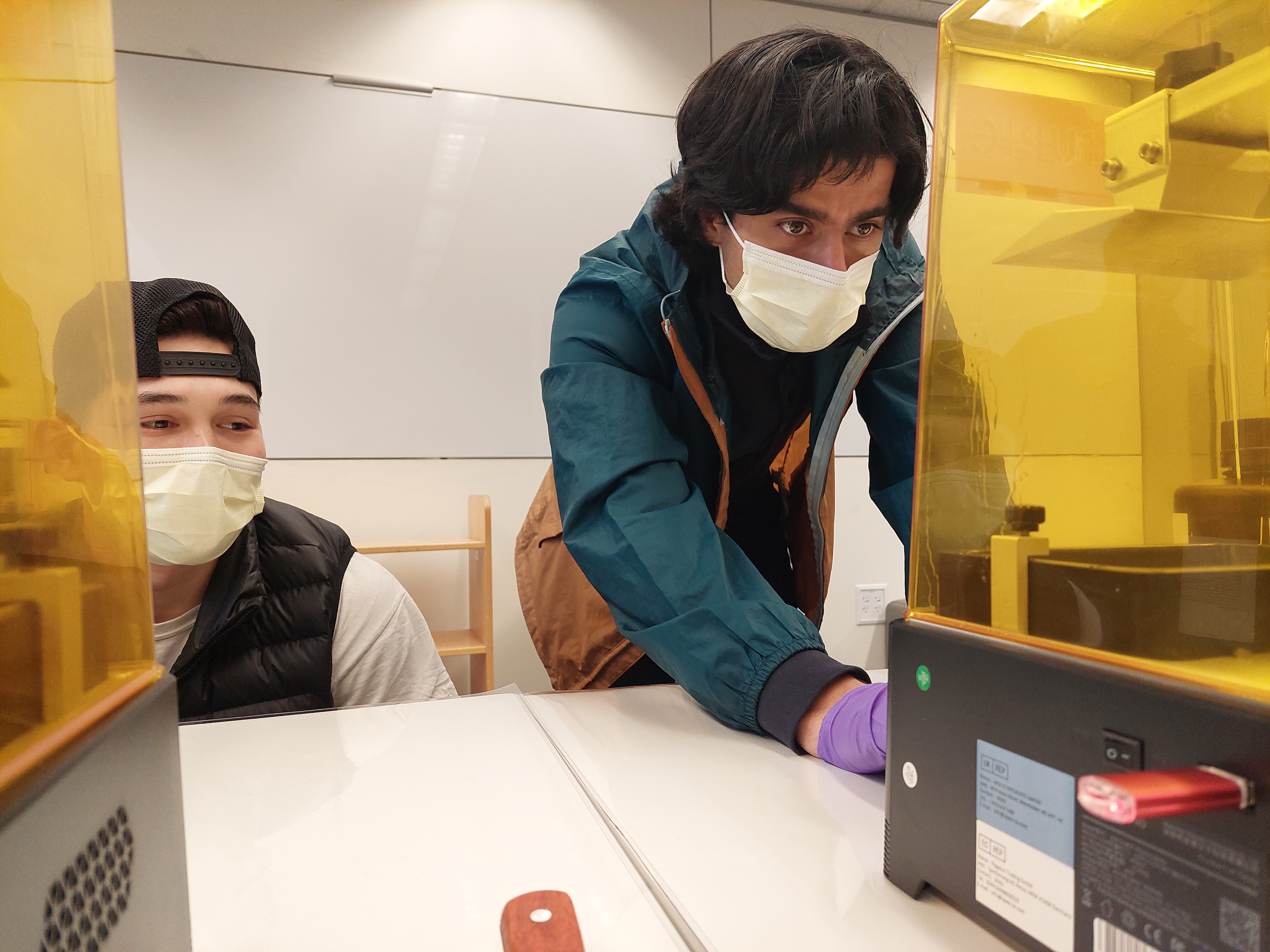 Students at The Ohio State University watch their 3D printing projects progress in the EdTech Incubator's 3D Printing Lab.