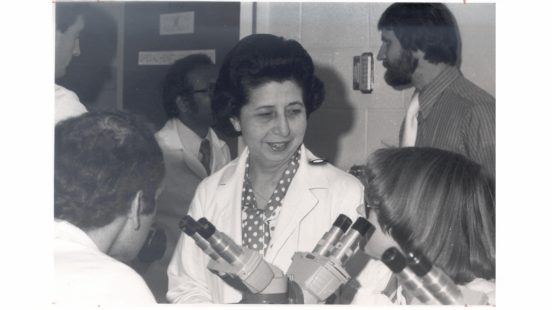 Images of Bertha Bouroncle as a researcher and professor