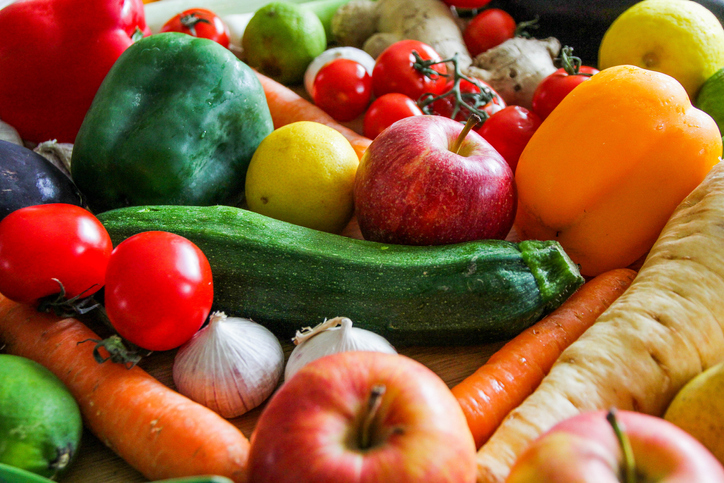 Fruit and vegetable close up