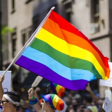 A pride rainbow flag