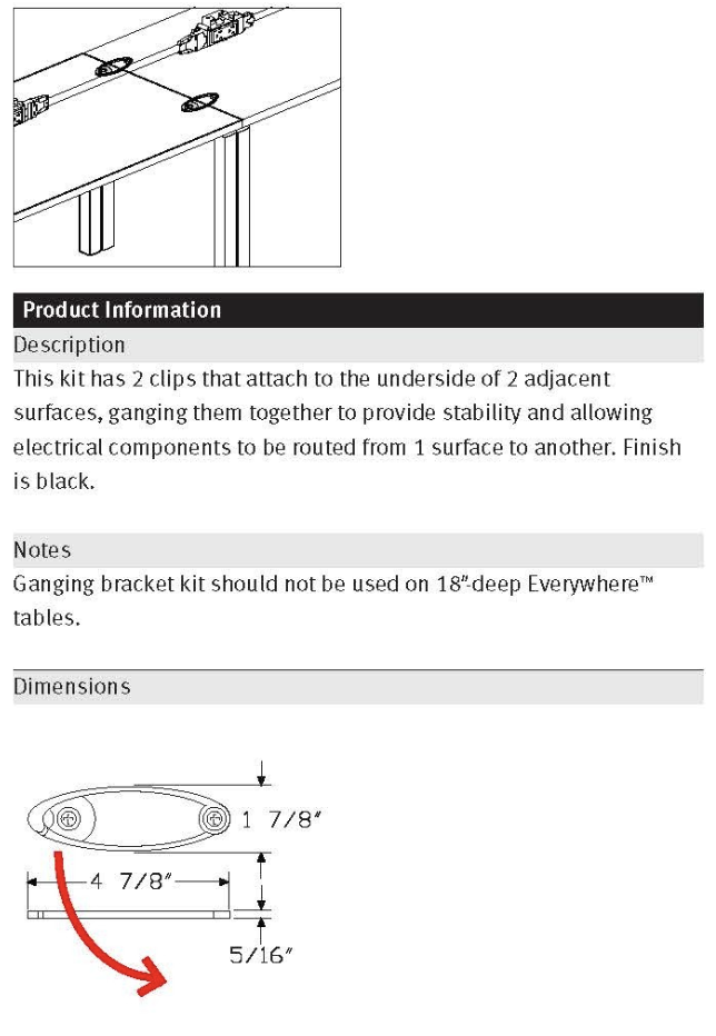 ganging brackets product info