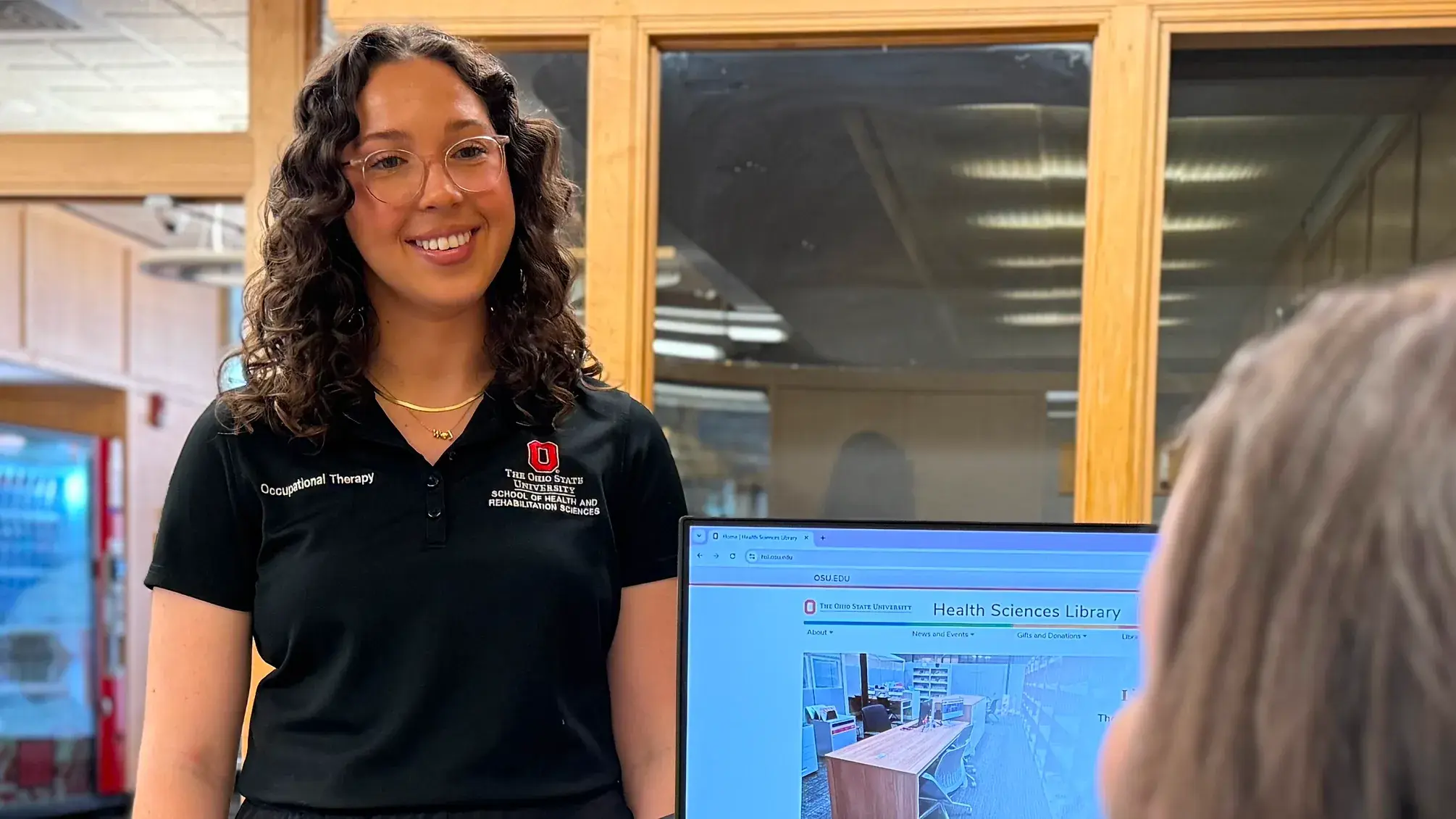 HSL staff conversing