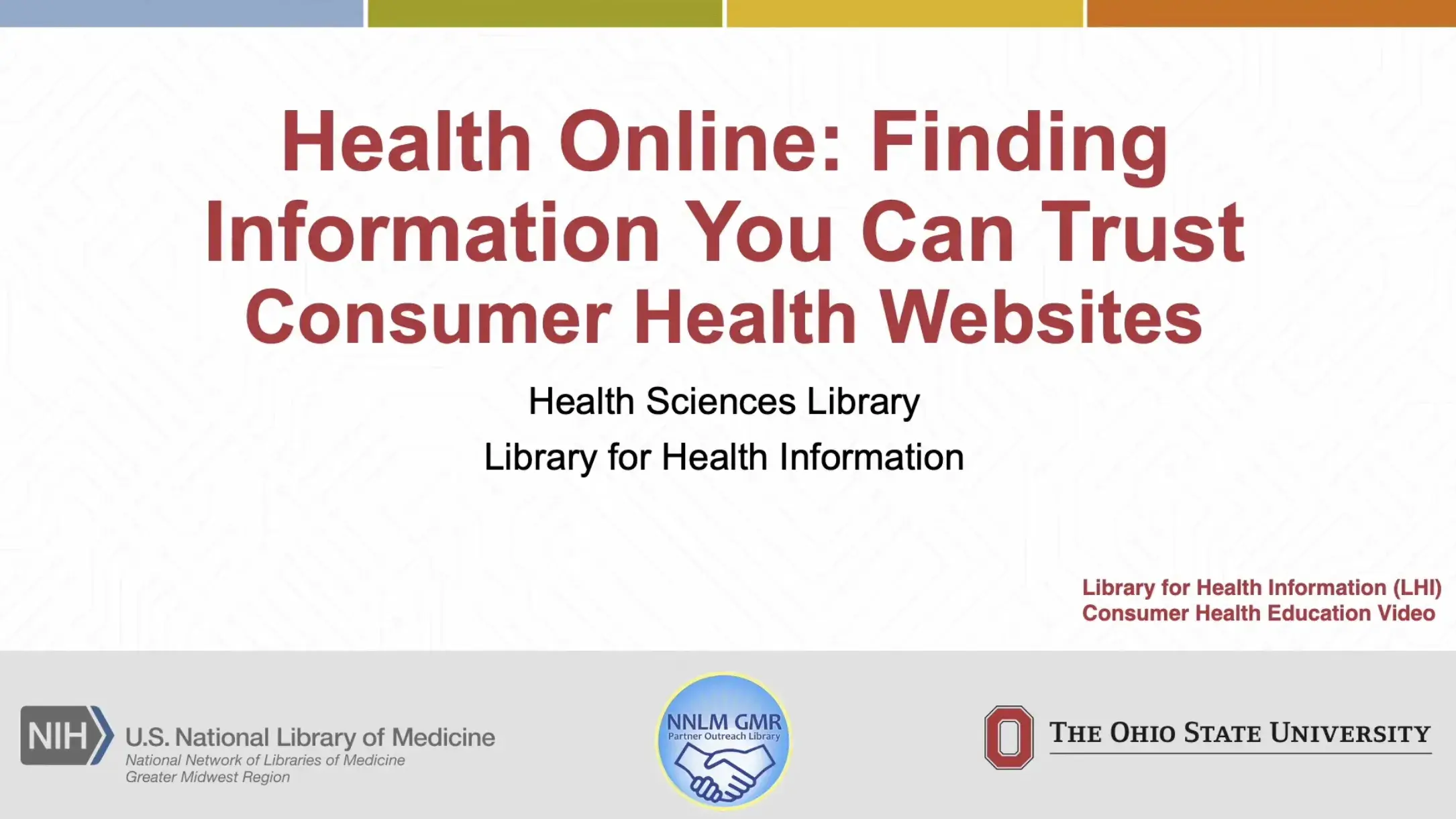 Health Online Consumer Health Websites Video Thumbnail