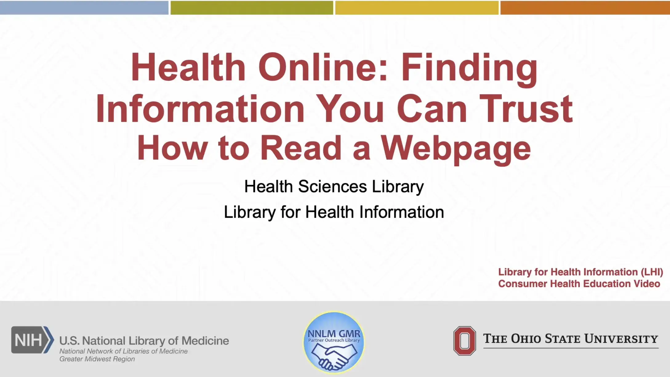 Health Online How to Read a Webpage video thumbnail
