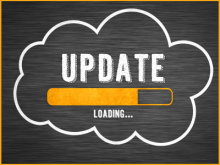 The word Update and a partially complete status bar indicating something is only partially loaded.