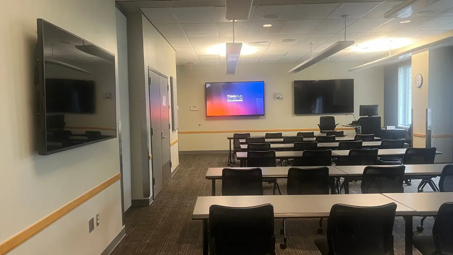 Interior of 400B tech enhanced classroom.