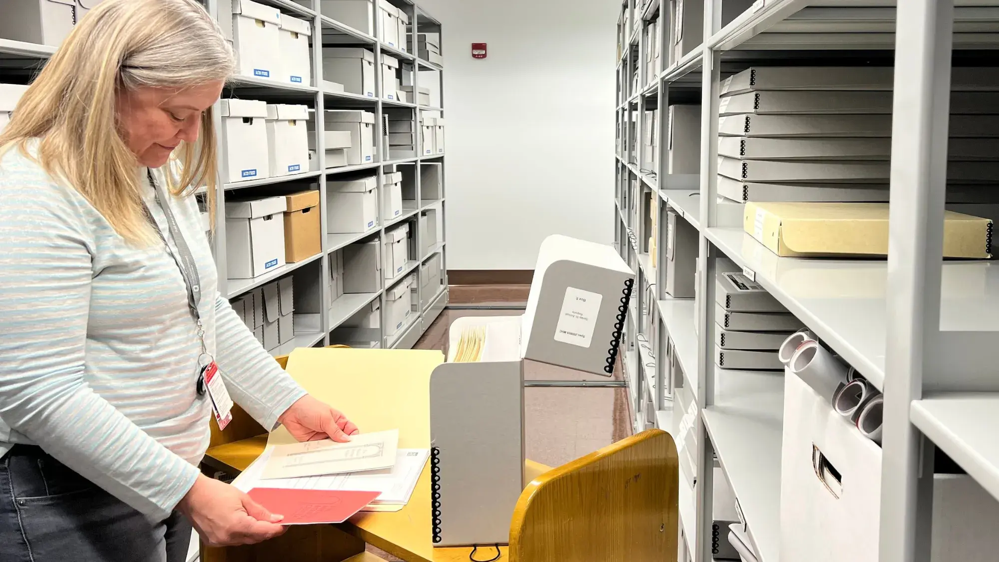 Lisa Wood reviews items in the MHC archives collection
